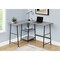Monarch Specialties Computer Desk, Home Office, Corner, Storage Shelves, 48"L, L Shape, Work, Laptop, Metal, Grey, Black I 7591 - alternate 2
